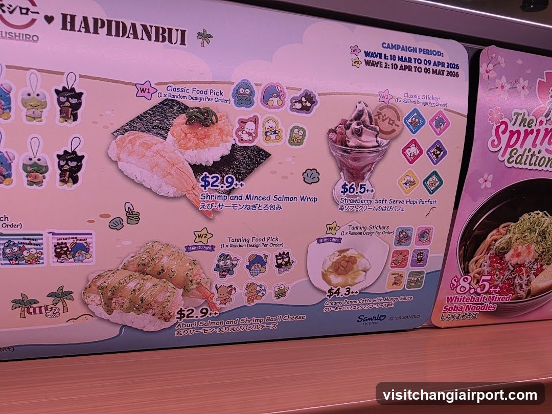 Hapidanbu Spring Edition Menu Display