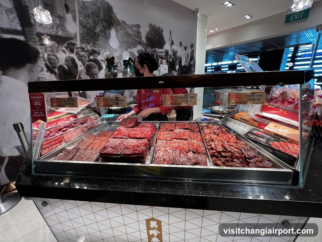 Changi Airport Food Stall Display