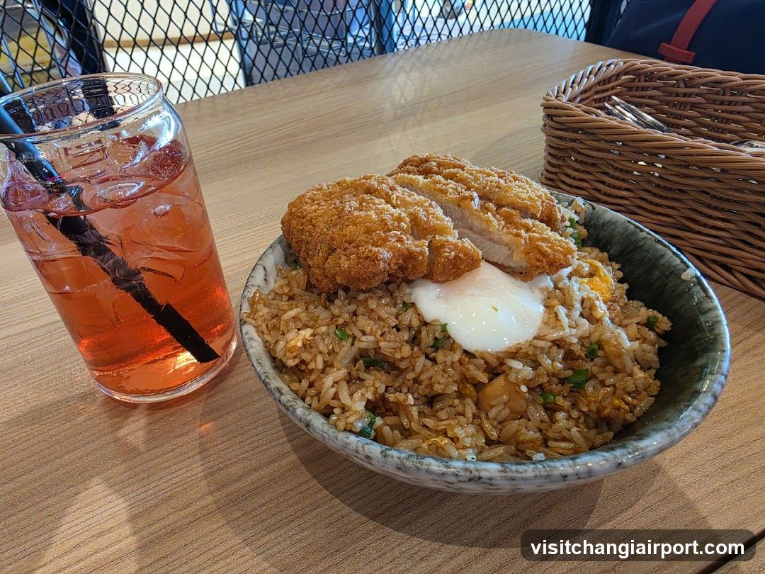 Katsu Fried Rice Bowl with Drink