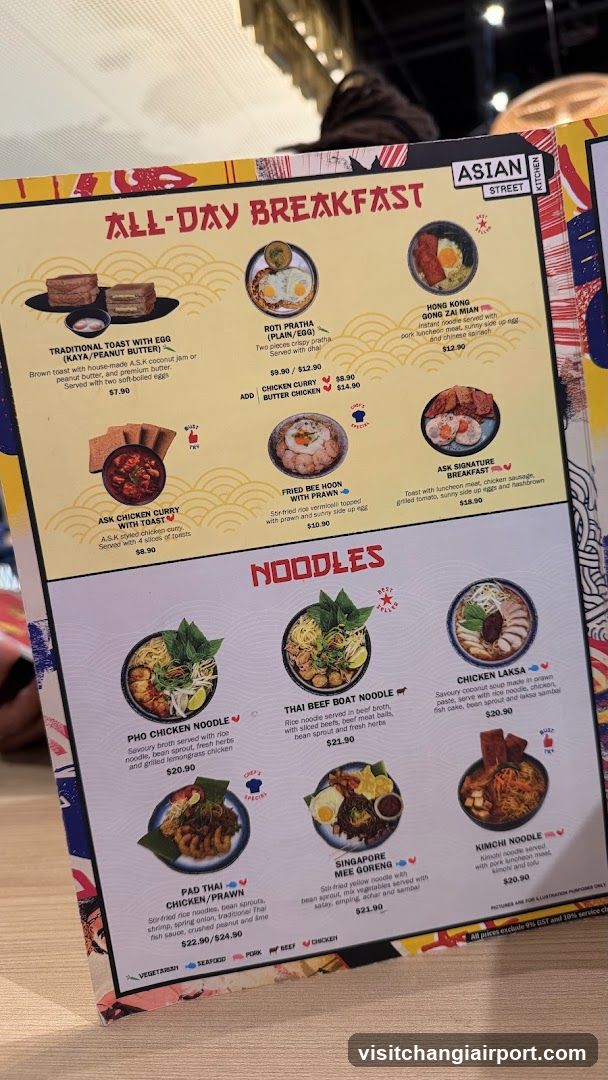 Asian Street All-Day Breakfast & Noodles Menu
