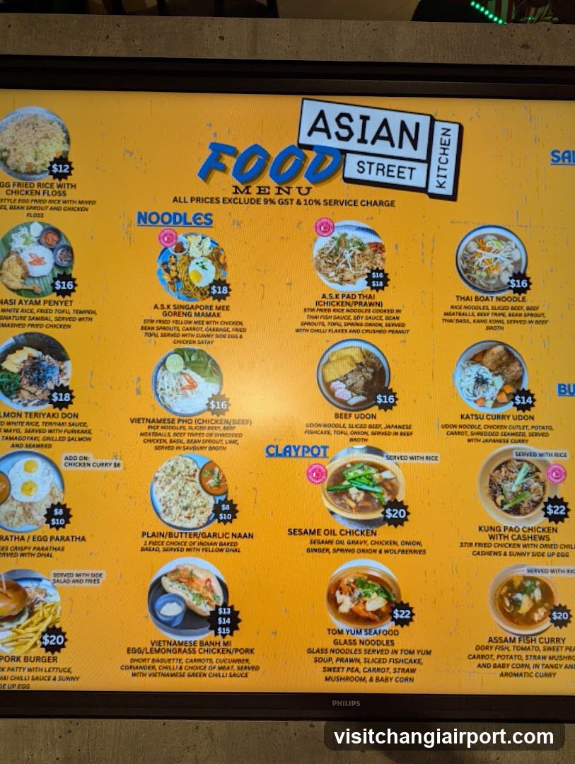 Asian Food Street Menu