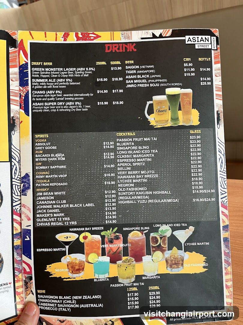 Asian Street Drink Menu