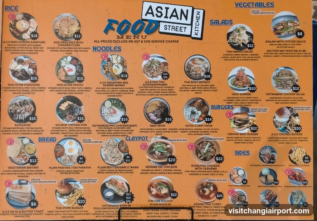 Asian Food Street Menu