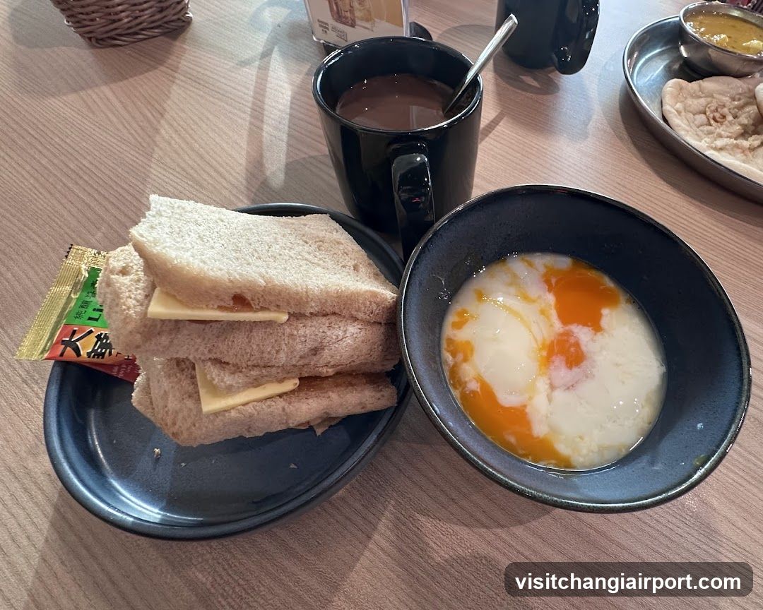 Breakfast Meal with Sandwich and Egg