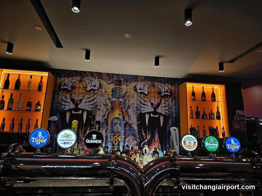 Bar Interior with Tiger Murals