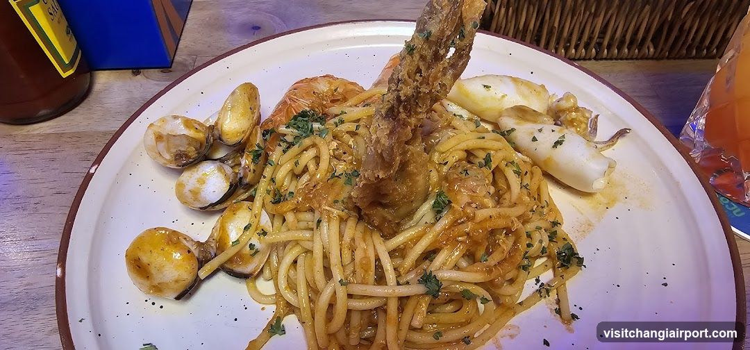 Seafood Pasta with Clams and Squid