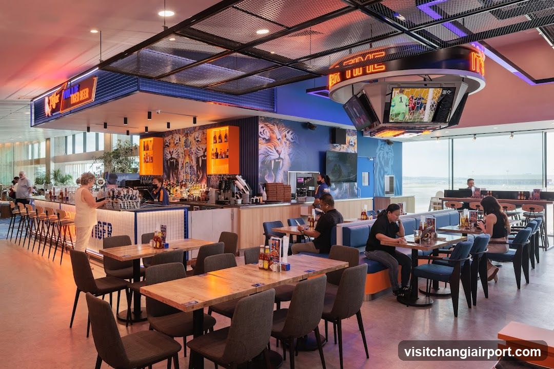 Modern Bar Interior with Tiger Theme
