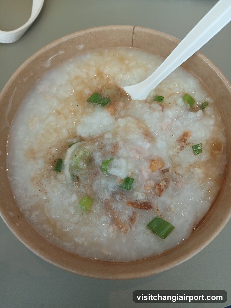 Congee Bowl with Scallions and Fried Shallots