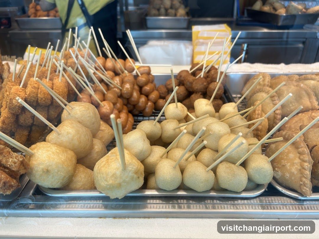 Assorted Fried Snacks Display