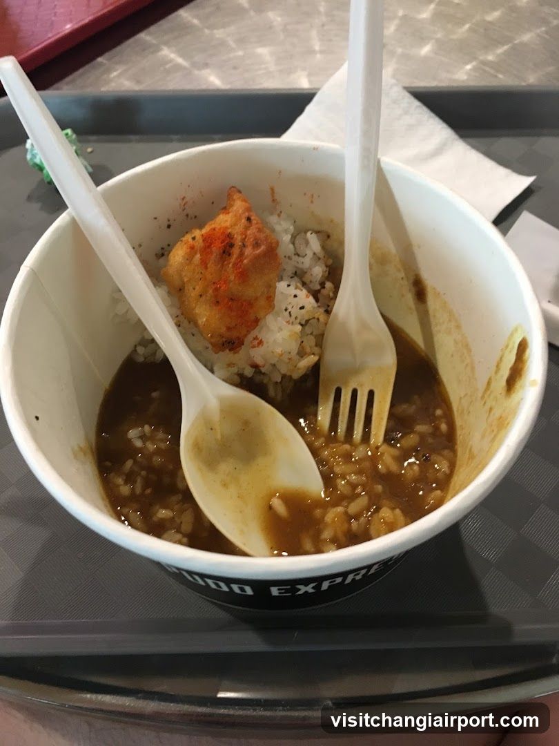 Cup of Curry Rice with Chicken