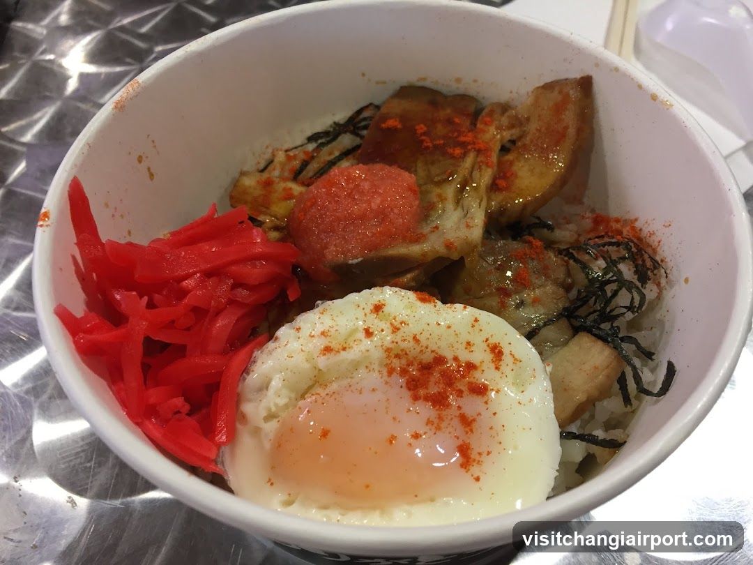 Rice Bowl with Egg and Pickled Vegetables