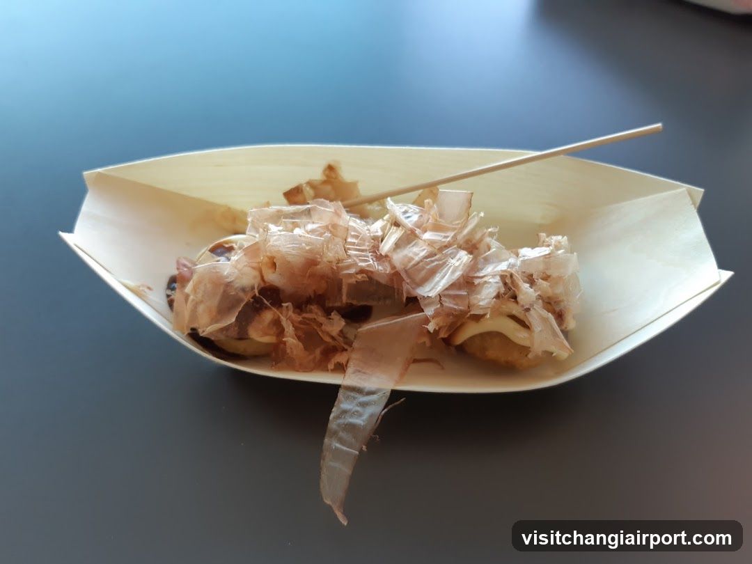 Takoyaki with bonito flakes