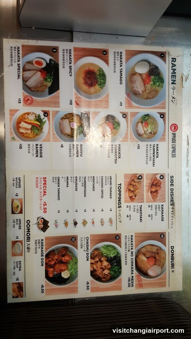 Ramen Menu