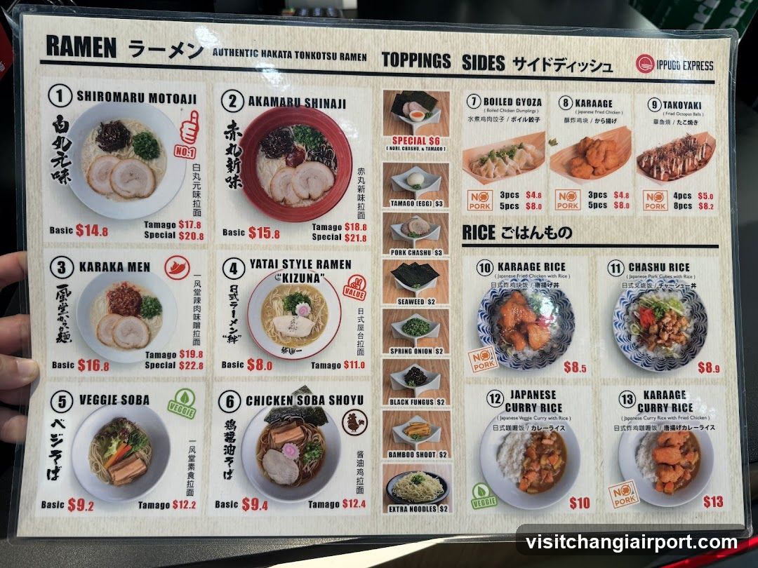 Ippudo Express Menu