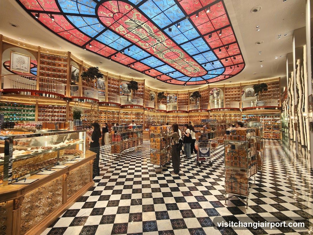 Interior of a bakery or confectionery shop
