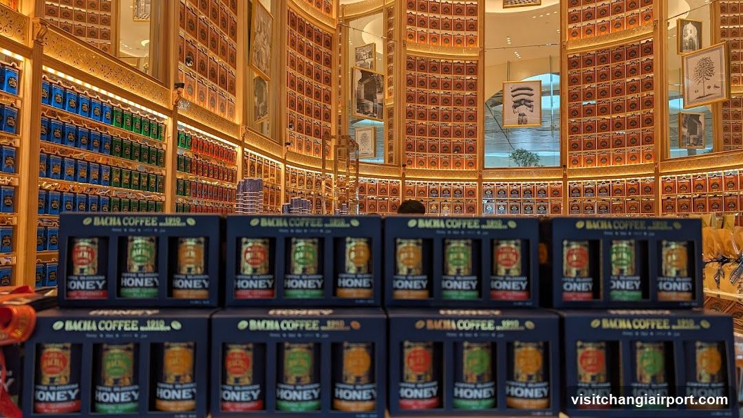 Bacha Coffee Honey Cans Display