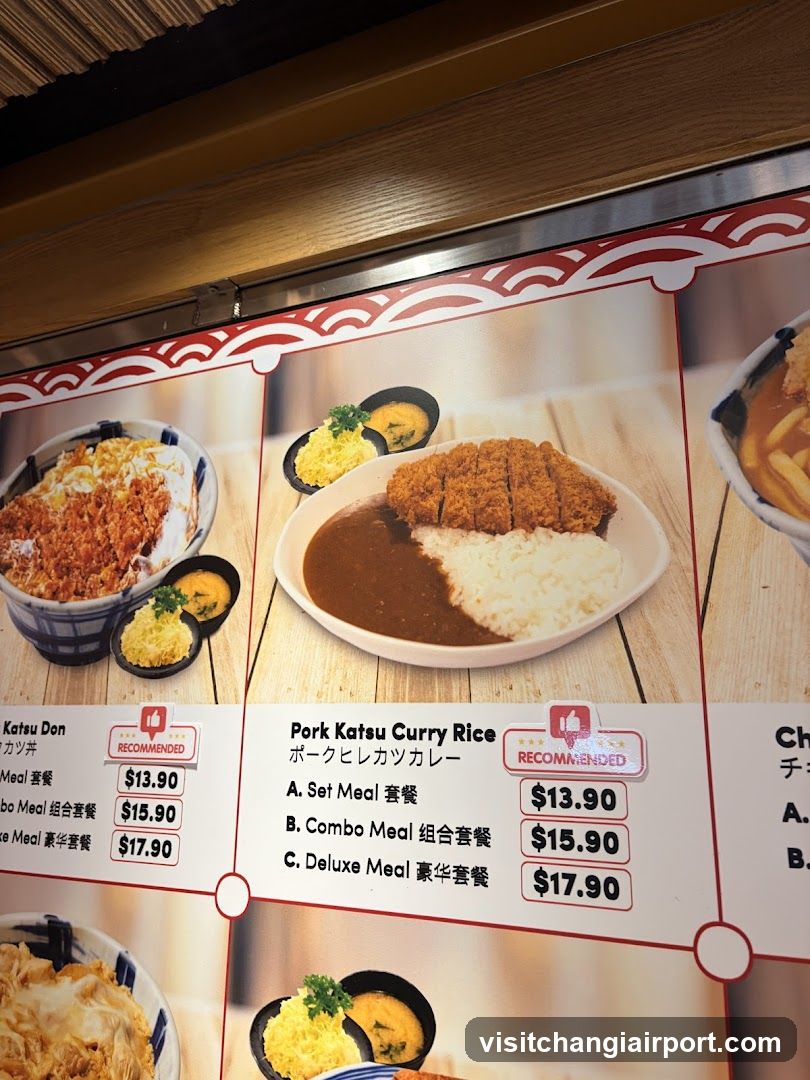 Pork Katsu Curry Rice Menu Board