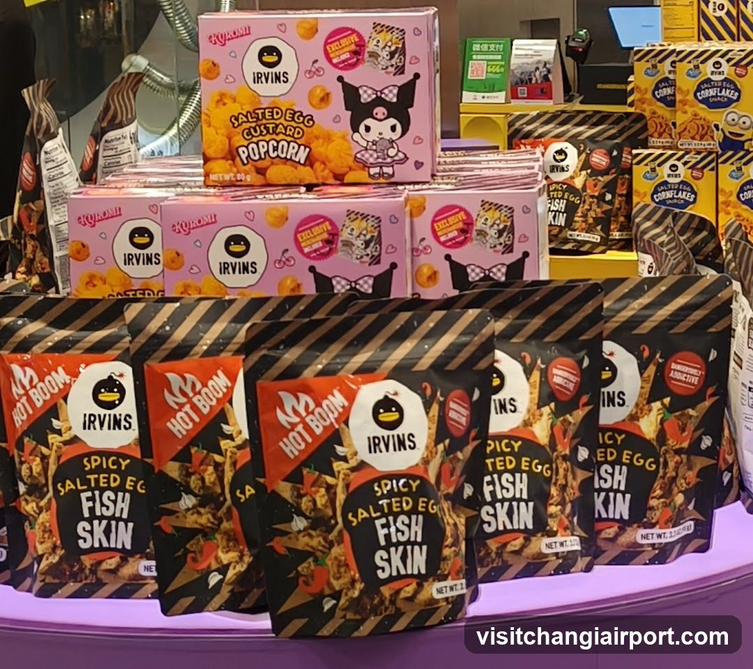 Snack Display with Irvins and Hot Boom Products