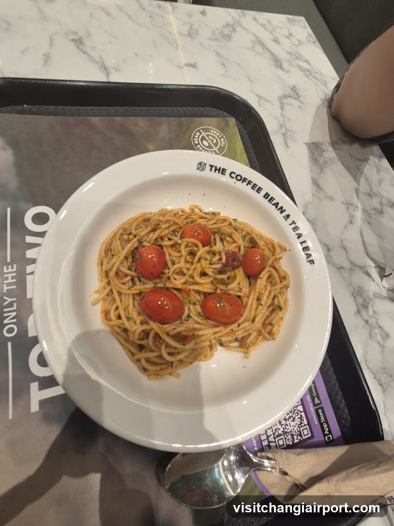 Spaghetti with Cherry Tomatoes at The Coffee Bean & Tea Leaf