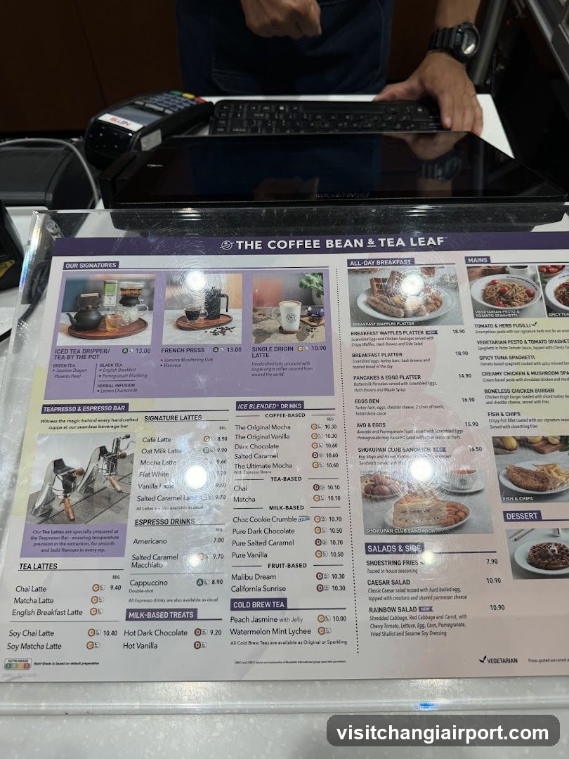 The Coffee Bean & Tea Leaf Menu