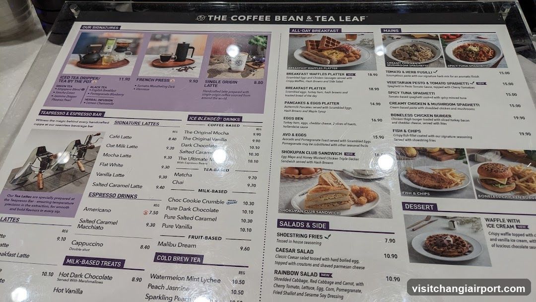 The Coffee Bean & Tea Leaf Menu