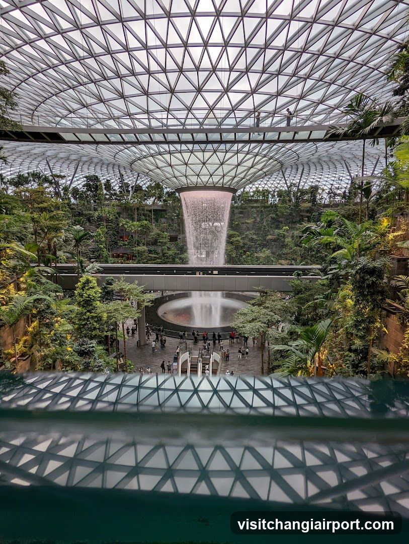 Indoor Waterfall and Greenery