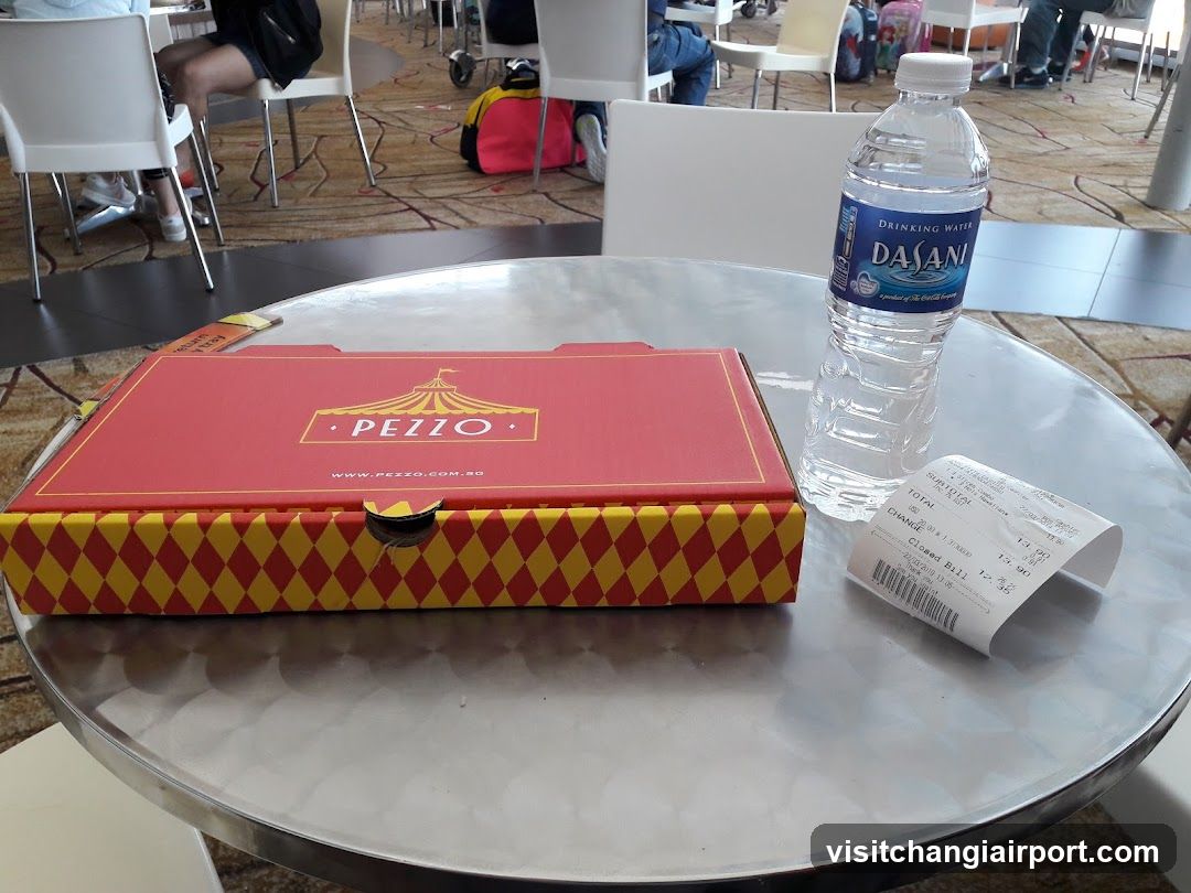 Pizza Box and Water Bottle on a Table
