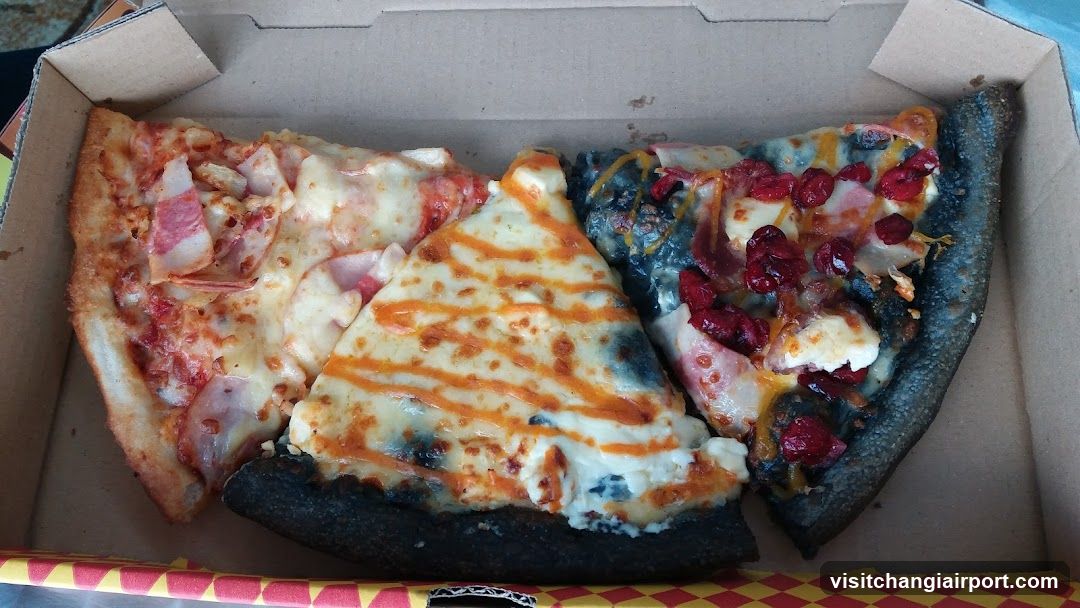 Pizza Box with Three Slices