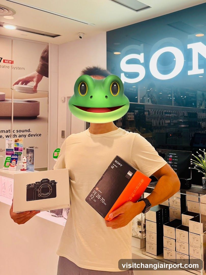 Sony Store Interior with Customer Holding Camera Gear
