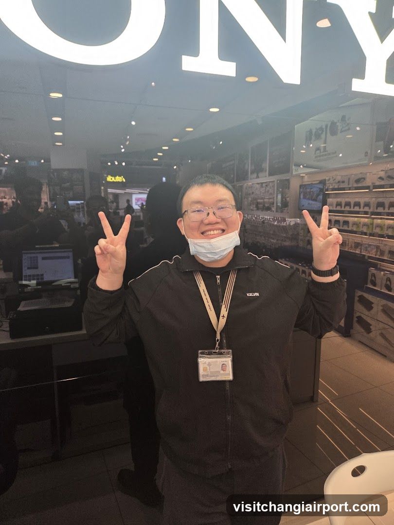 Person in Store Interior