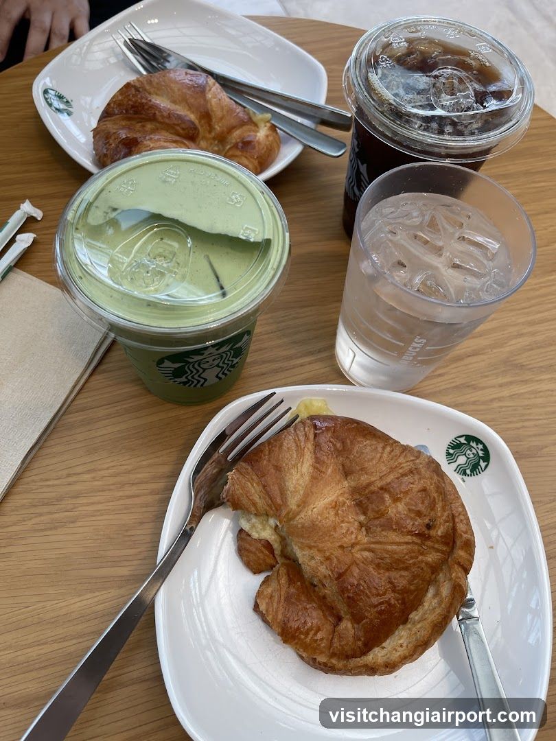Starbucks Coffee and Pastry Table Setting
