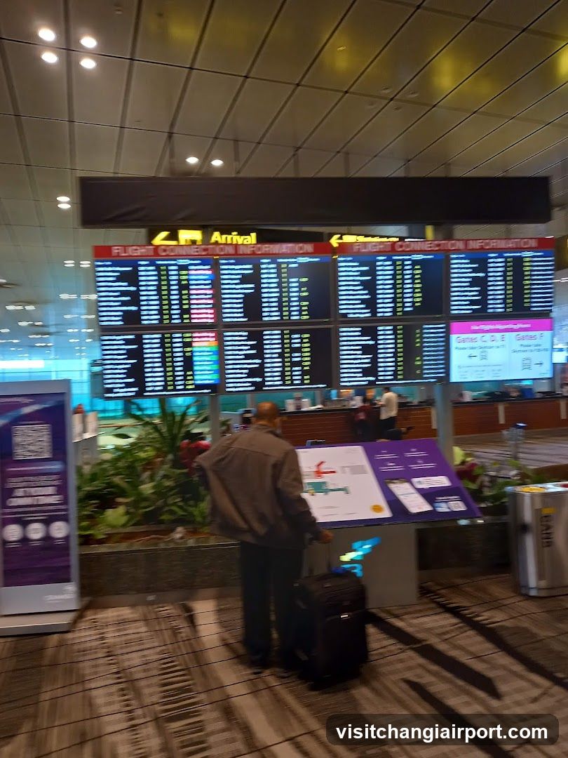 Airport Arrival Board Scene