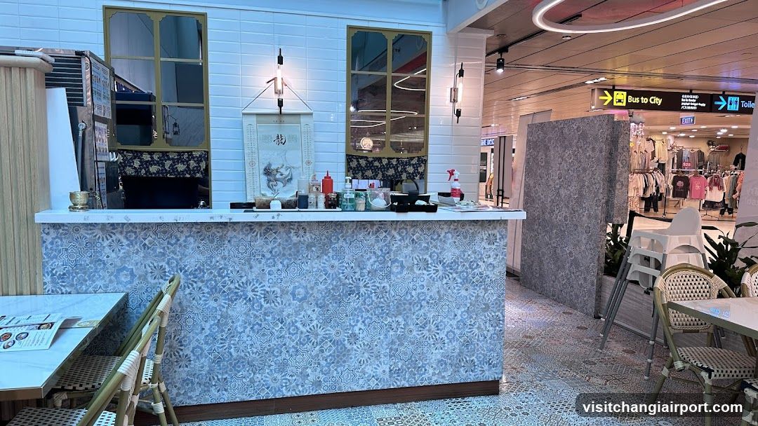 Interior of a cafe or food stall in a mall