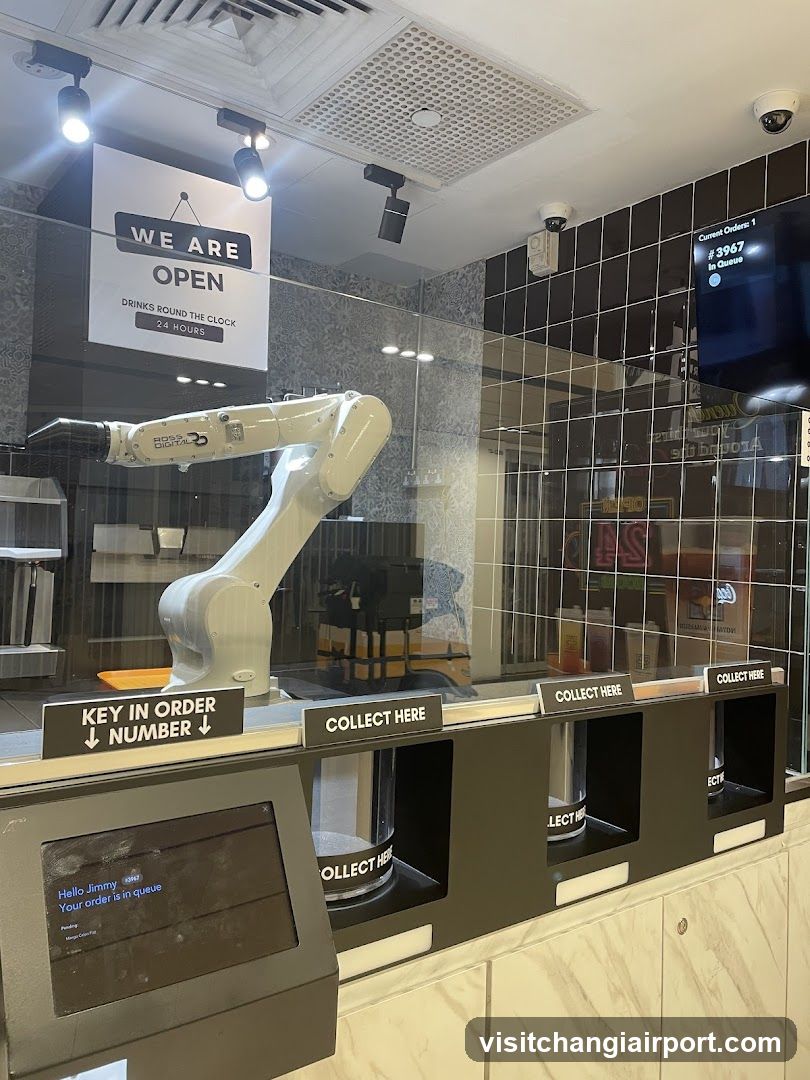 Robotic Coffee Shop Interior
