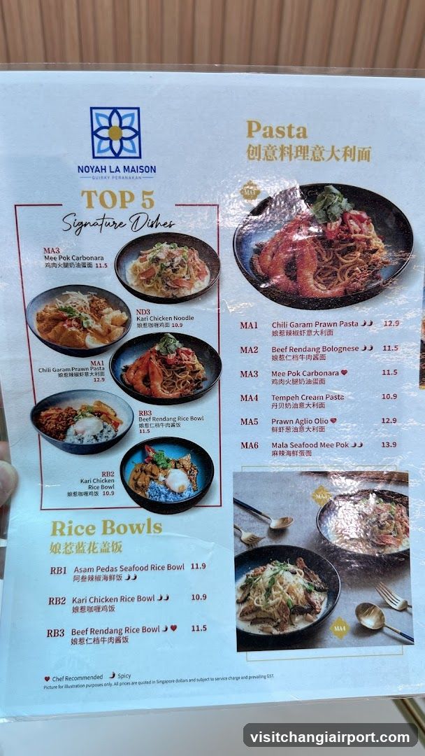 Noyah La Maison Menu