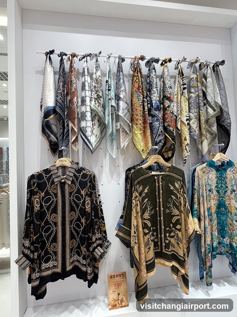 Fashion Scarf and Blouse Display
