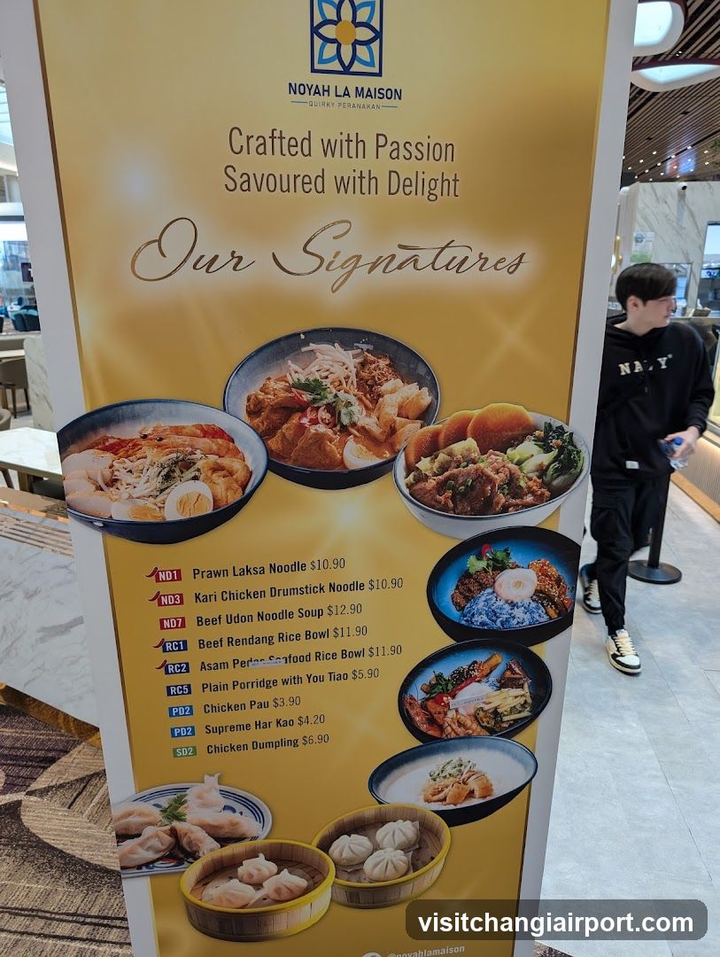 Noyah La Maison Signatures Menu Board