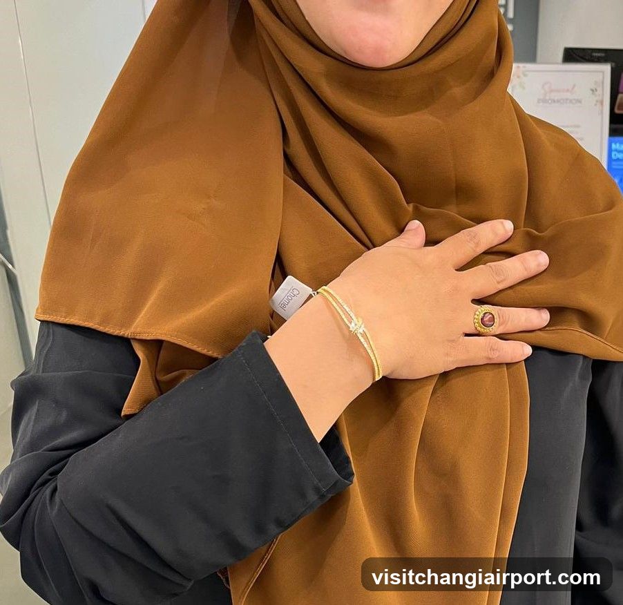 Person in hijab with jewelry