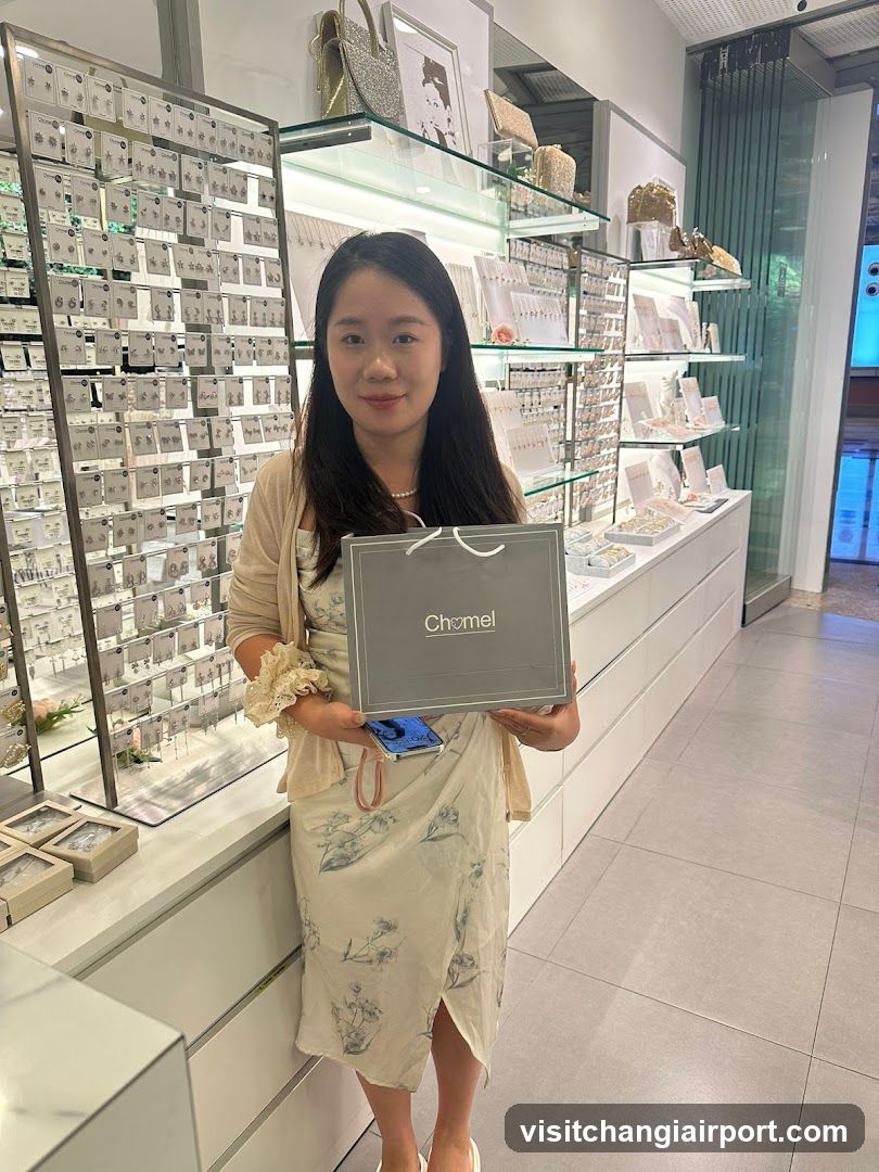 Jewelry Store Interior with Shopping Bag