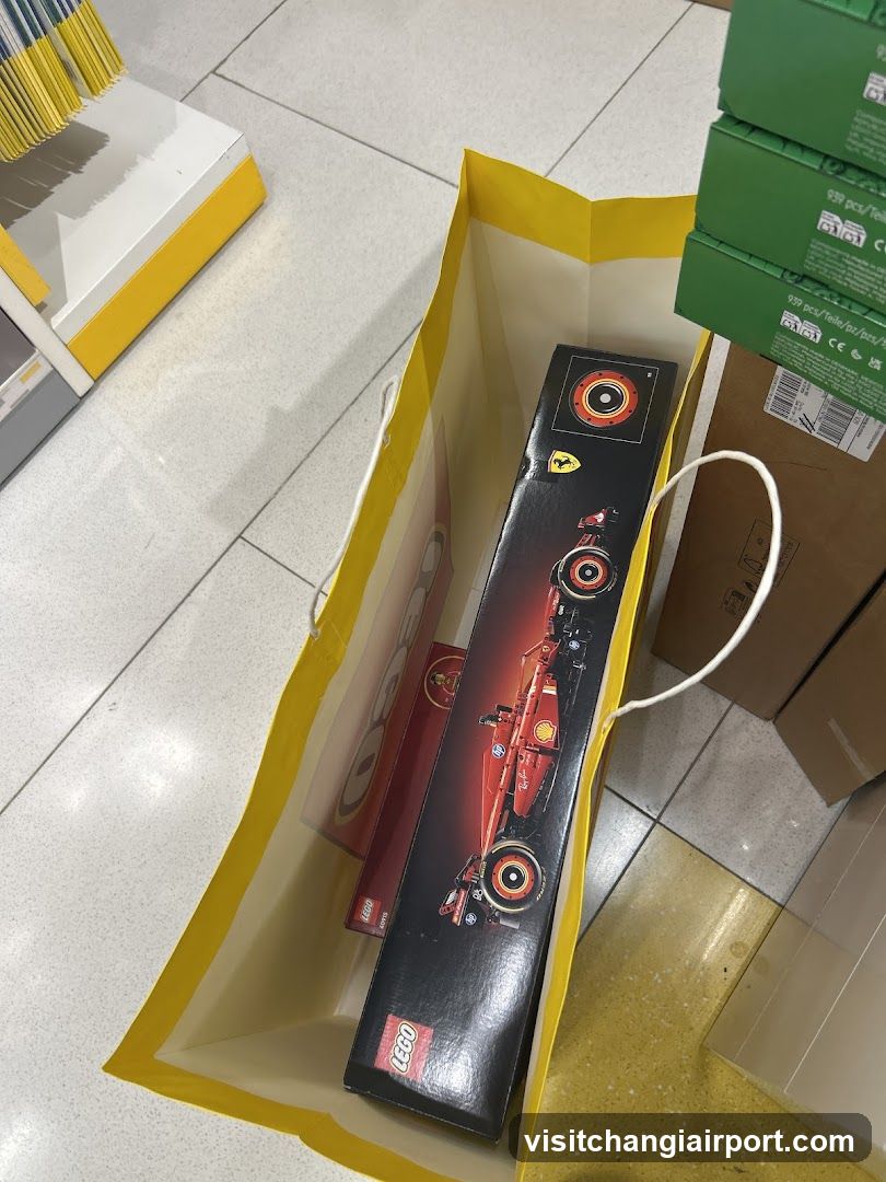 Lego Ferrari Set in Shopping Bag