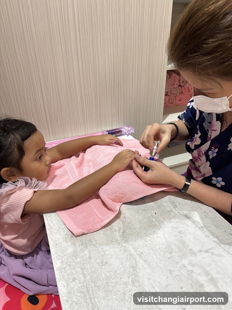 Child's Nail Polish Application