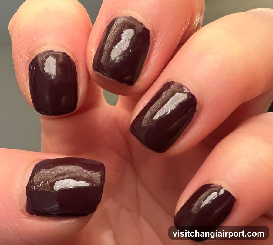 Dark Nail Polish Close-Up