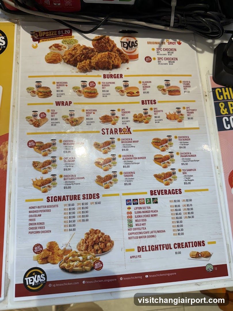 Texas Chicken Menu Board
