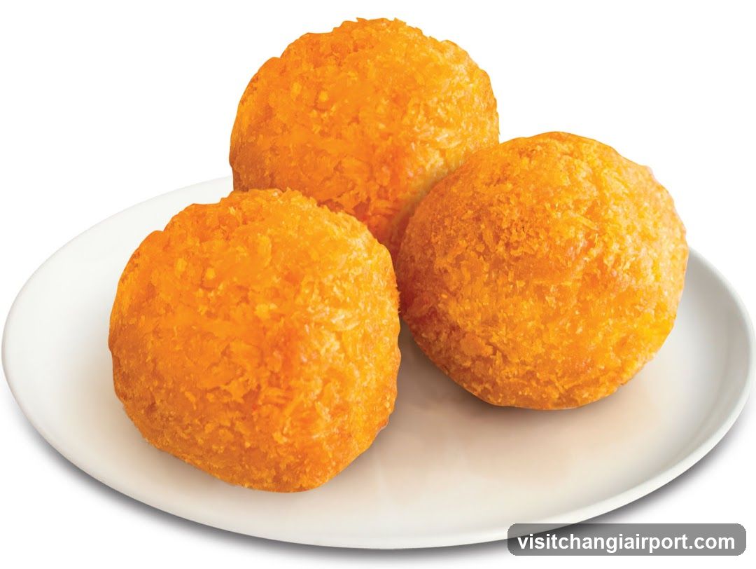 Golden Fried Balls on a White Plate