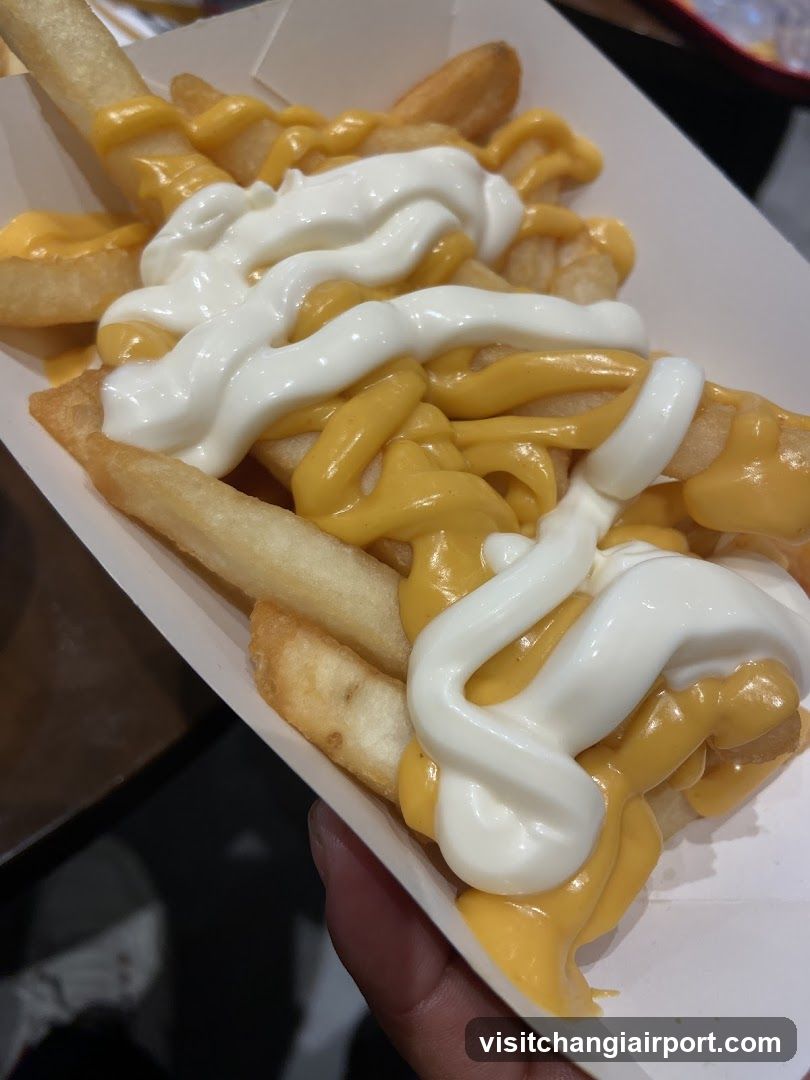 Loaded Fries with Cheese and Mayo