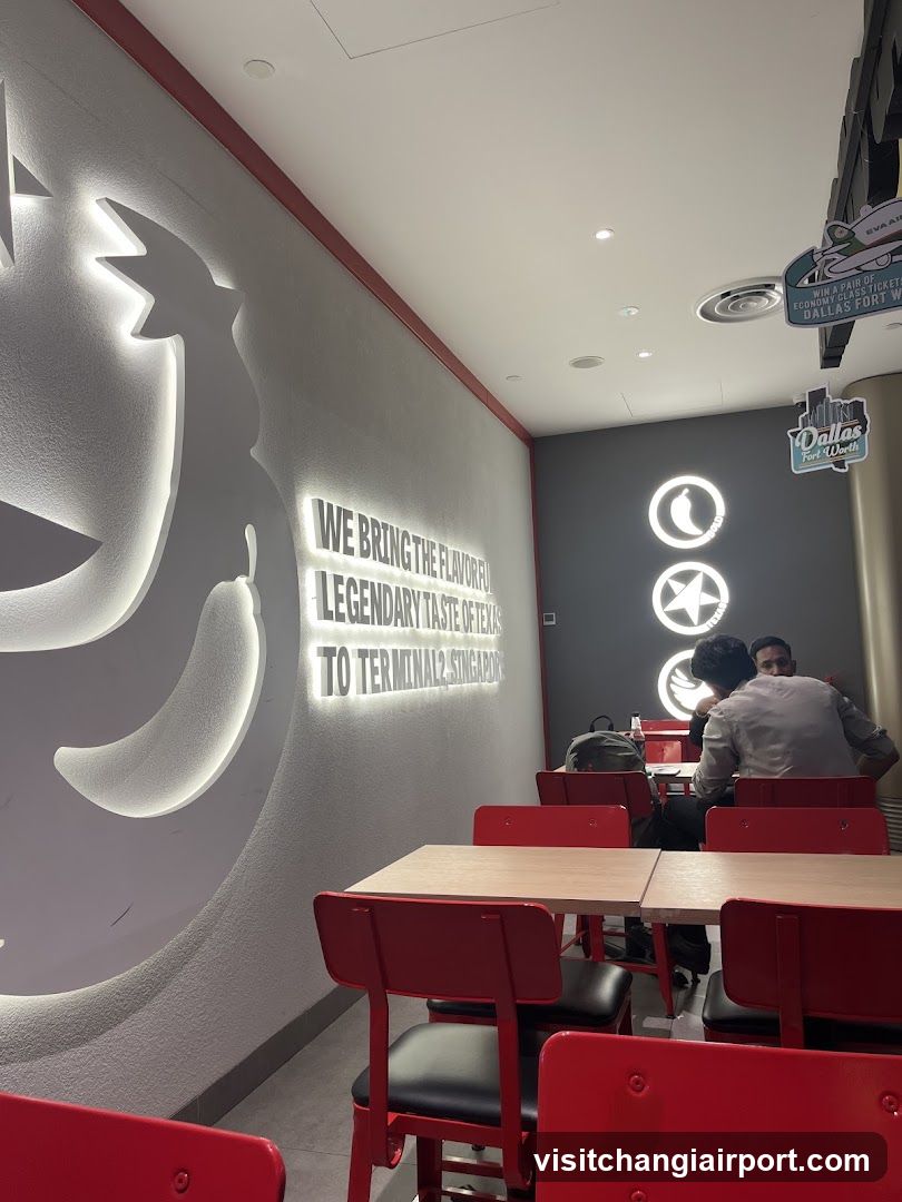 Interior of a fast food restaurant
