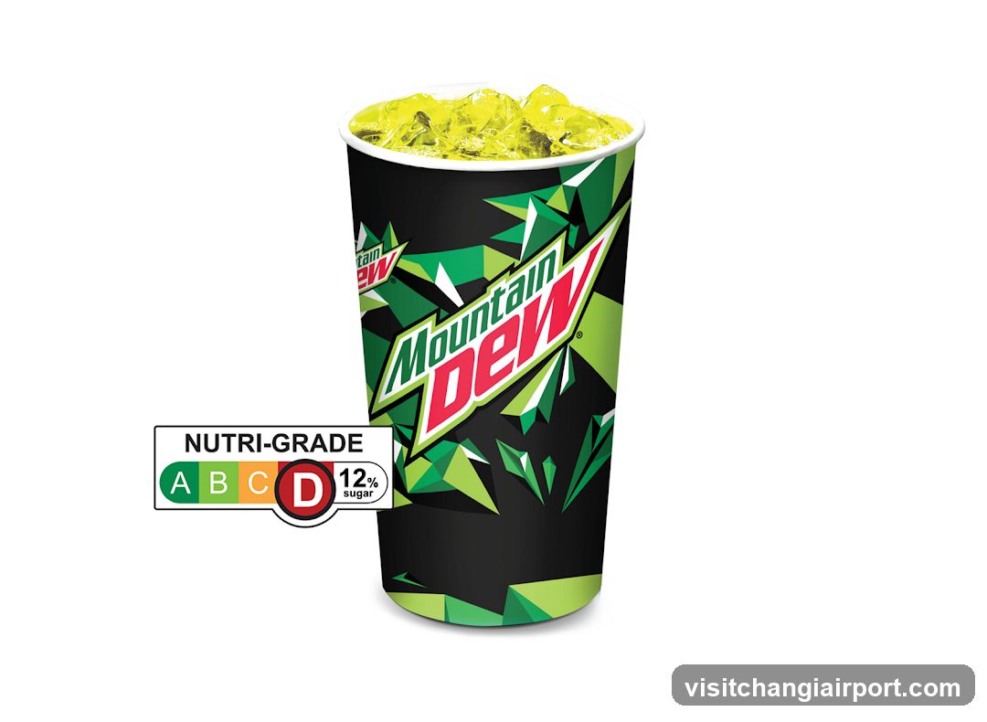 Mountain Dew Cup with Nutri-Grade Label