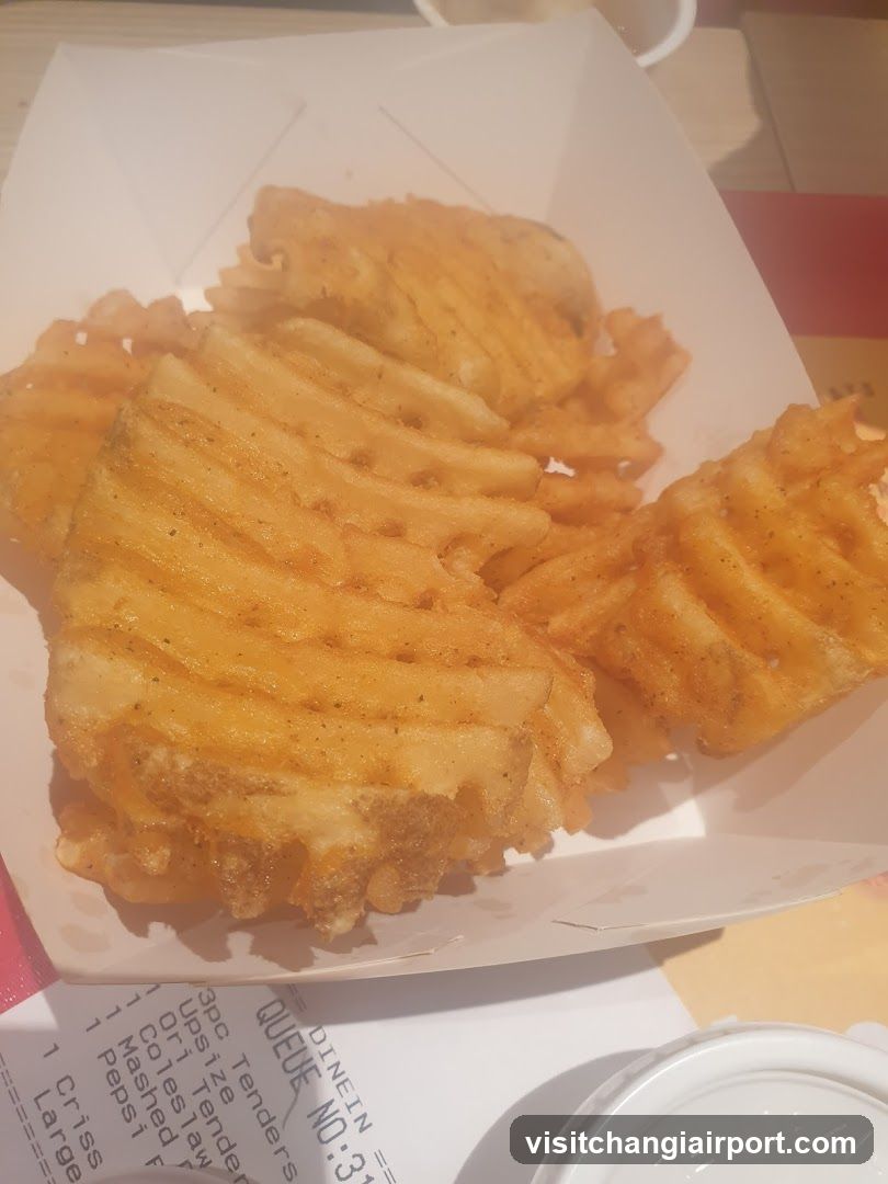 Waffle Fries in Paper Container