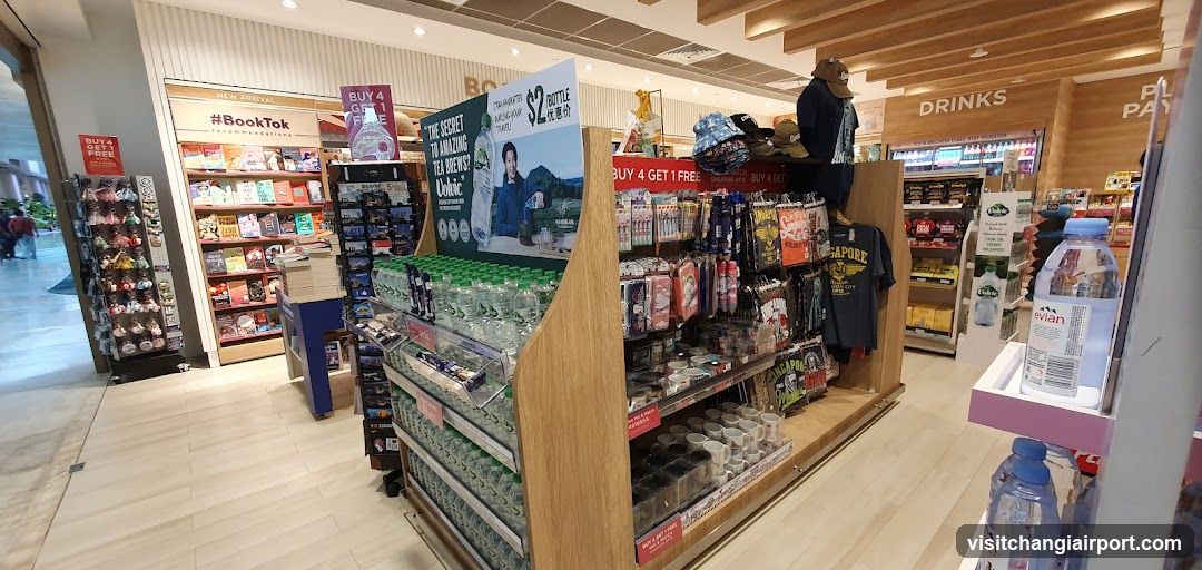 Interior of a retail store with product displays and signage