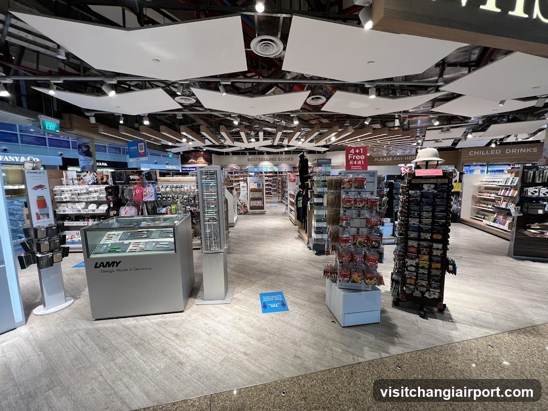 Interior of a retail store with product displays and signage